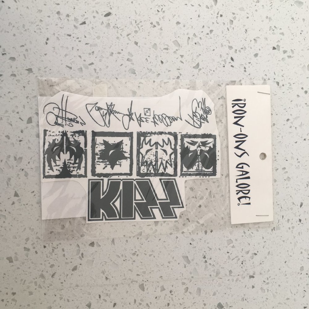 KISS Logo Masks and Signatures on Iron-On Transfer Sheet Rare (1998-2000)